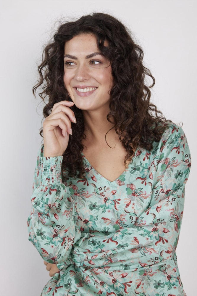 BLOUSE KELLY DS252061006 6664 OCEAN GREEN REFLECTION